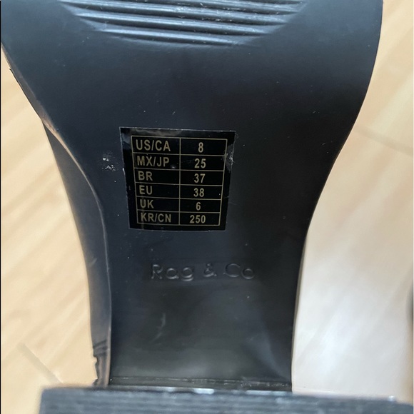 Black High Heeled Leather Boots - Picture 5 of 5